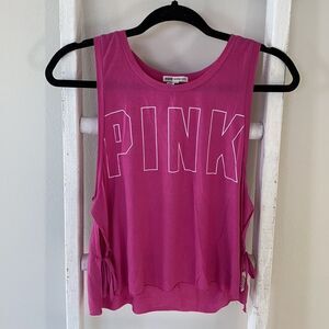 PINK by Victoria’s Secret | Hot Pink | Tank top | Open Sides W/ ties | Size S